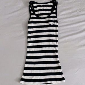 Papaya Black and White Tank Top